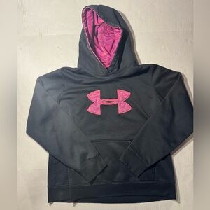 Under Armour Kids Black Jacket with Pink Logo